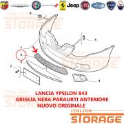 Lancia Ypsilon 843 Griglia Nera Paraurti Anteriore Nuovo Originale 735436325